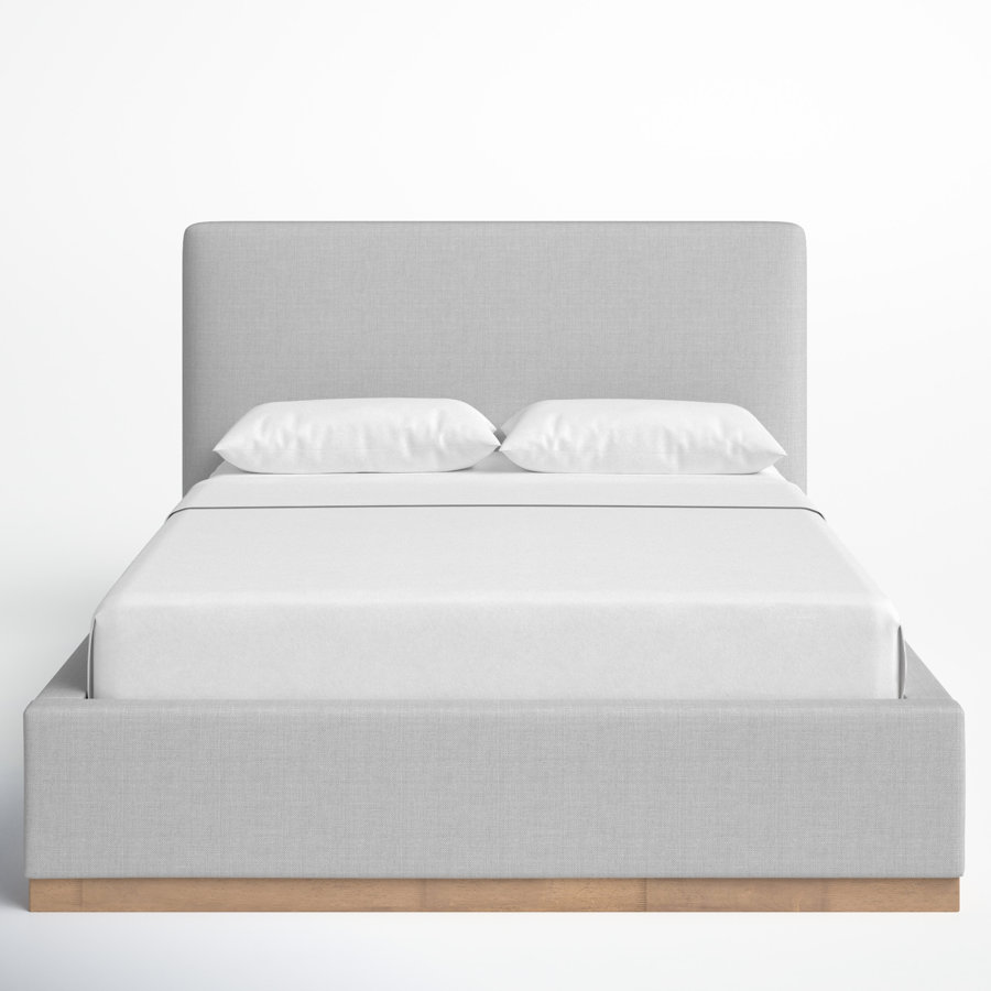 Delpha Grounded Upholstered Wood Base Bed